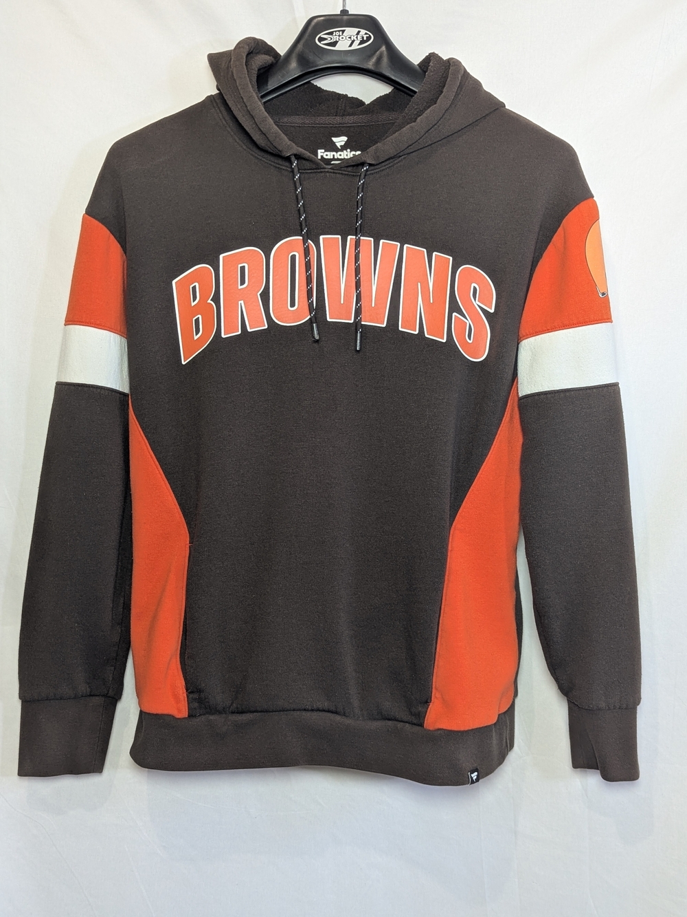 Fanatics Cleveland Browns Women’s Small Colorblock Pullover Hoodie NFL